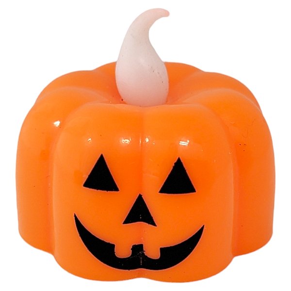 Vela de Led - Abóbora Sorrindo - 5x5cm - 1 unidade - Rizzo - Rizzo