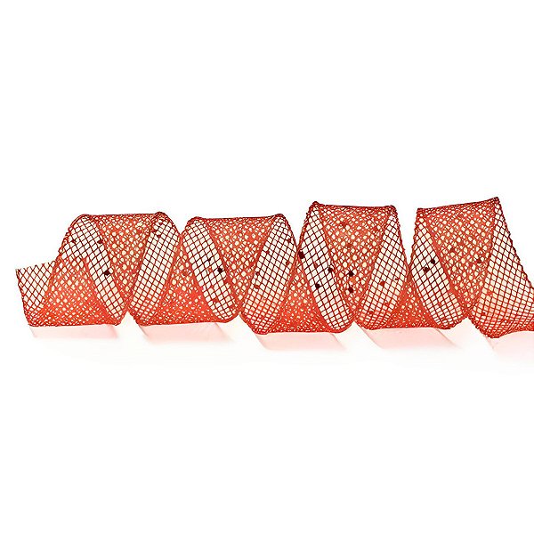 Fita Aramada Tela - Vermelho - 6,3cm x 9,14m - 1 unidade - Cromus - Rizzo