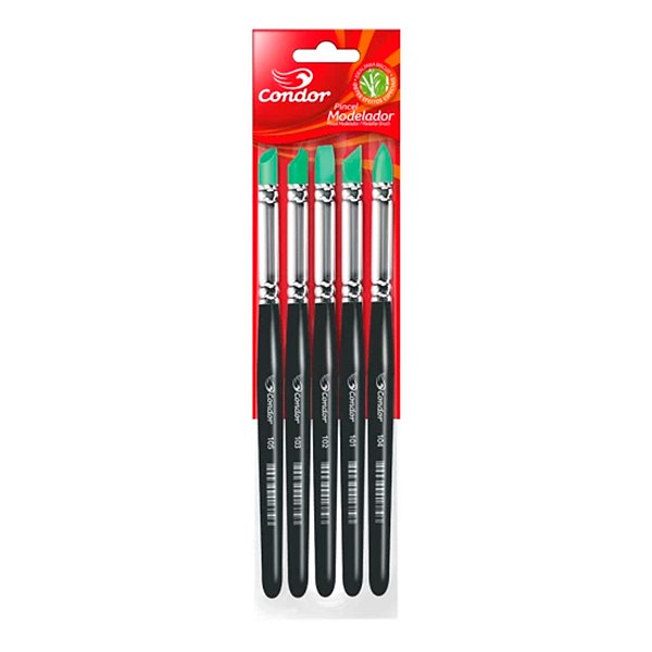 Kit Pincel Modelador 111 com 5 unids. Condor Rizzo Confeitaria