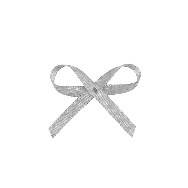 Lacinho Prata Tipo Mosquitinho - Pct c/ 100 peças - Laços Marcela - Rizzo