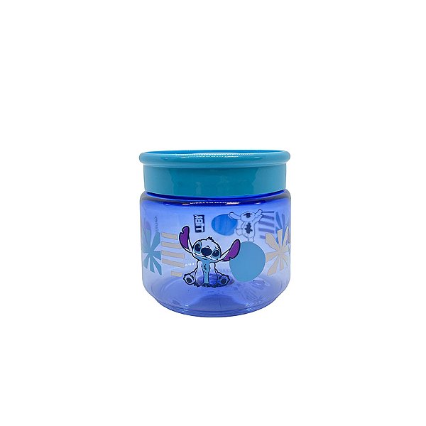 Pote de Plástico Organizador Azul Stitch - 6x6cm - 160ml - 1 unidade - Rizzo
