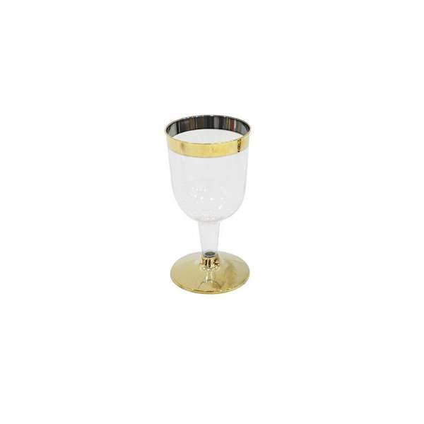 Taça para Vinho Dourada - 4 unidades - 210 ml - Rizzo