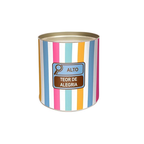 Lata Para Doces Rigida - Alto Teor de Alegria  - 1 unidade - Cromus - Rizzo