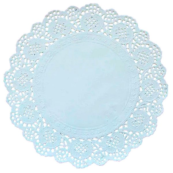 Fundo Rendado de Papel - Branco - 29cm - 24 unidades - Rizzo