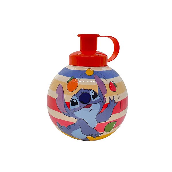 Garrafa Squeeze Bola Stitch Aloha - Laranja - 500ml - 1 unidade - Rizzo