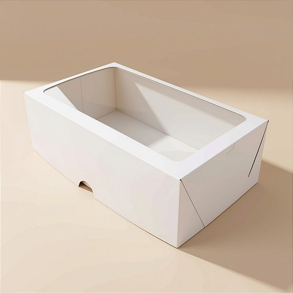 Caixa com Visor S27 (15x20x6cm) - Branco  - 10 unidades - ASSK - Rizzo