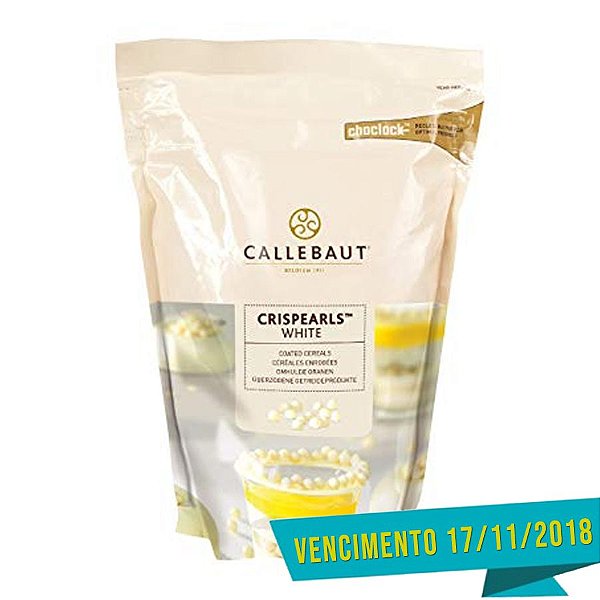 Crispearls Branco 800g Callebaut Rizzo Confeitaria