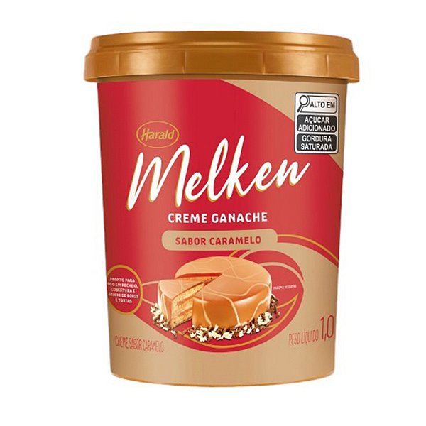 Creme Ganache Sabor Caramelo Melken - 1,0kg - 1 unidade - Harald - Rizzo