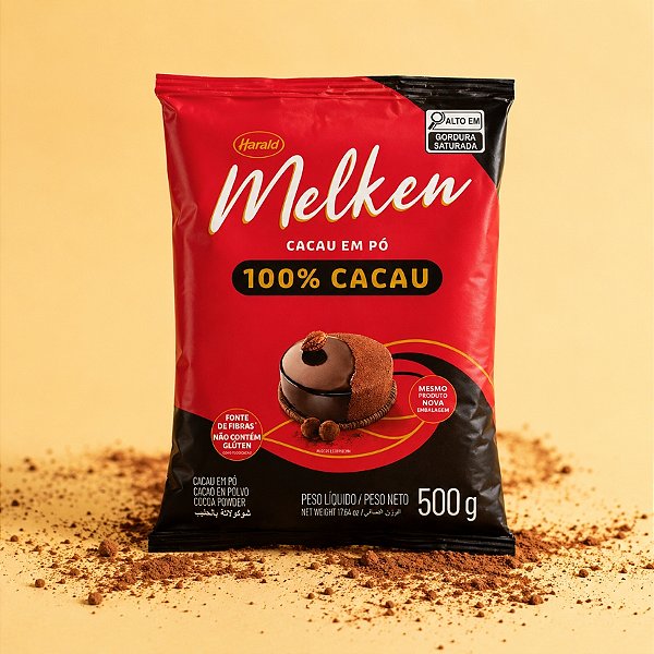 Cacau em Pó Melken 100% - 500grs Harald