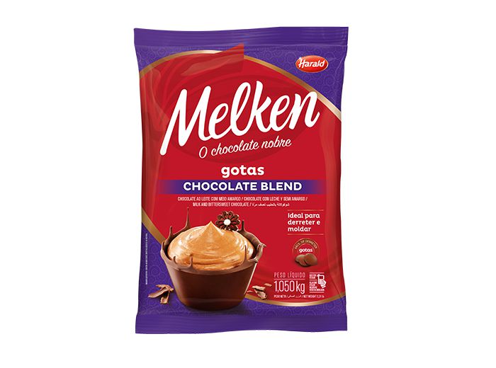 Chocolate em Gotas Blend - Melken - 1,05kg - 01 unidade - Harald - Rizzo
