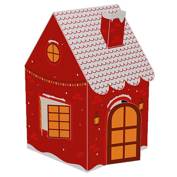 Casinha para Doces - Natal Noel - 8x8x13cm - Ref 5109 - 10 unidades - Ideia Embalagens - Rizzo