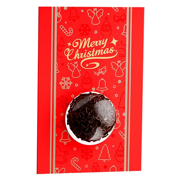 Cartão com Blister para 1 Doce - Natal Clássico - 10x3,5x15cm - Ref 5129 - 12 unidades - Ideia Embalagens - Rizzo