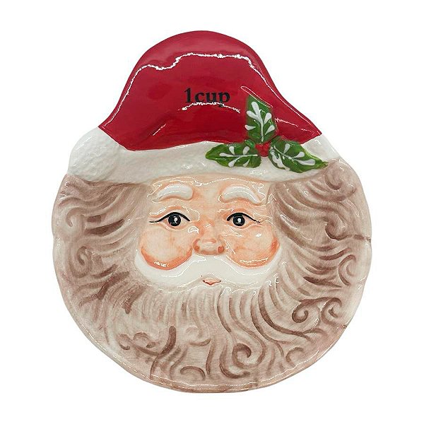 Petisqueira de Cerâmica - Papai Noel de Natal - 16cm - 1 unidade - Rizzo - Rizzo