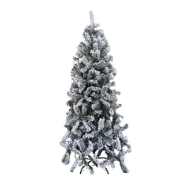 Árvore de Natal Modelo Manjerona Nevada - 660 Galhos - 2,10m - Ref. RZO353 - 1 unidade - Rizzo