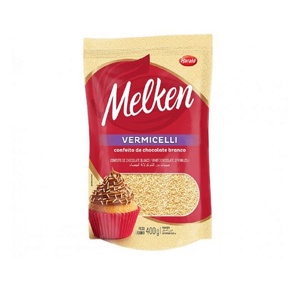 Vermicelli Chocolate Branco Melken - 400g Harald - Rizzo