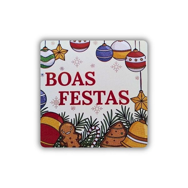 Etiqueta Adesiva Boas Festas - Feliz Natal - 60 unidades - Rizzo