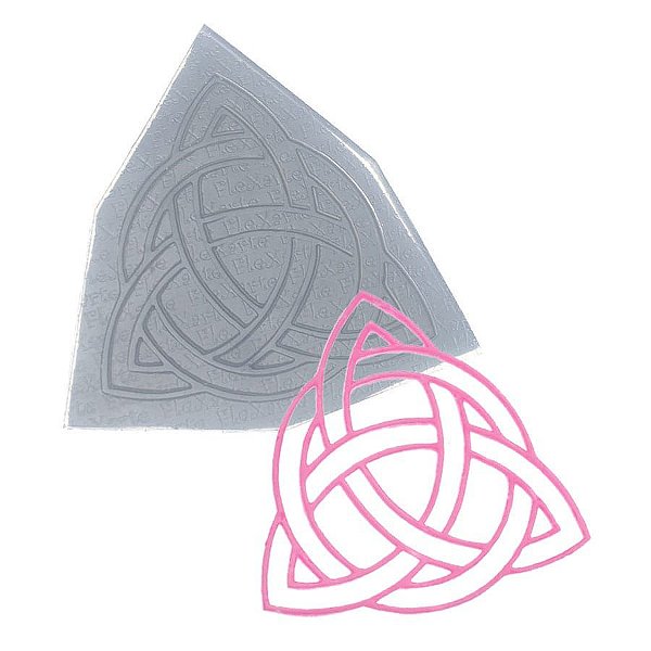 Molde de Silicone Renda Triangulo Entrelaçado Ref. 121 Flexarte Rizzo Confeitaria