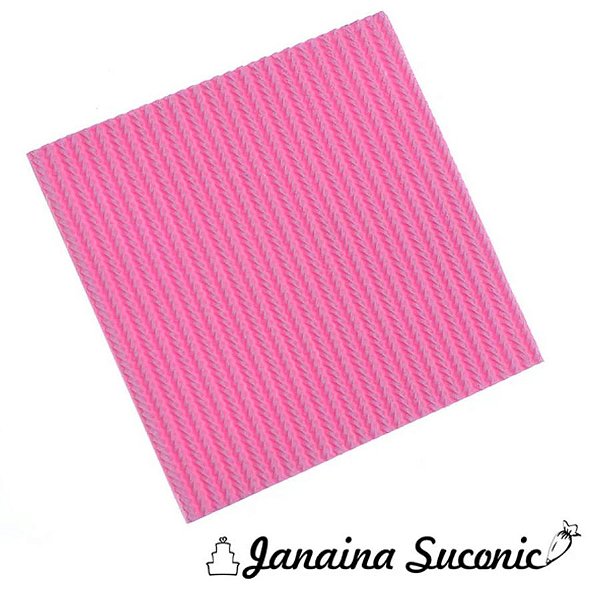 Molde de Silicone Textura de Tricô Reto JS - Ref. 153 - 1 unidade - Flexarte - Rizzo