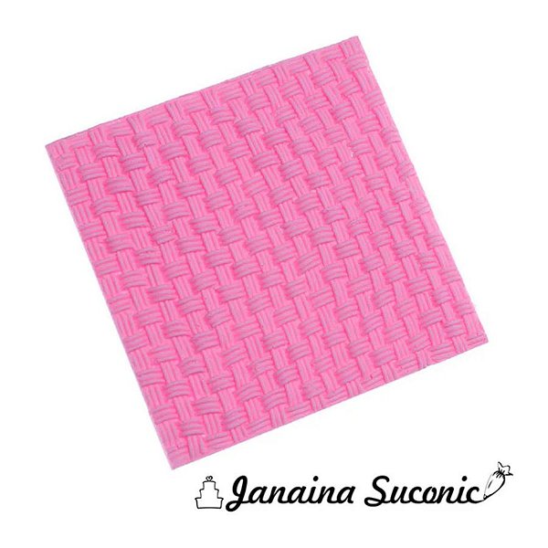 Molde de Silicone Textura de Tricô Trançado JS - Ref. 154 - 1 unidade - Flexarte - Rizzo