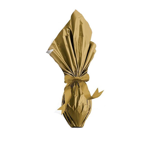 Saco Express 39x39cm para Ovos de 350g a 500g - Ouro - 25 unidades - Cromus Páscoa - Rizzo Embalagens