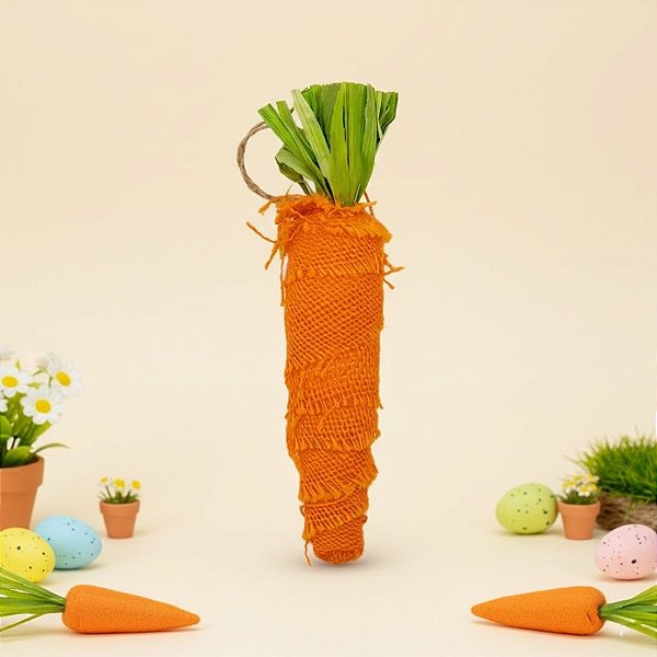 Enfeite de Pendurar Cenoura Decorativa - 19cm - 1 unidade - Rizzo