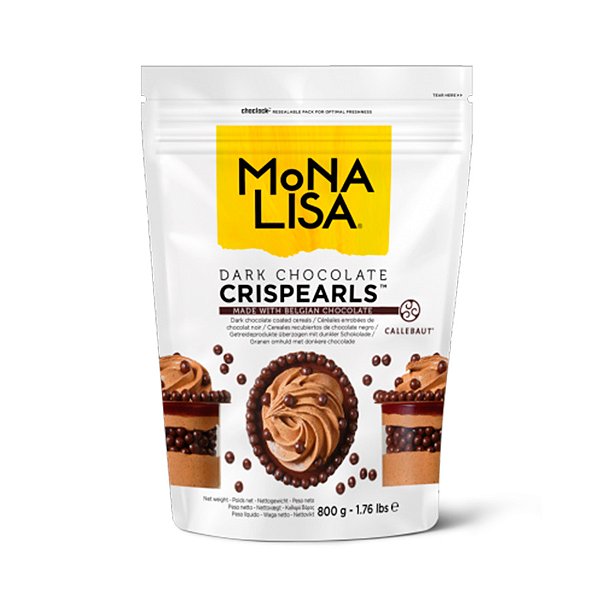 Chocolate Belga Callebaut - Crispearls Dark Mona Lisa - 800g - 1 unidade - Sicao - Rizzo