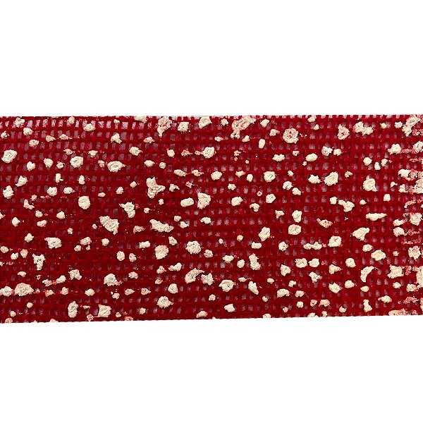 Fita Decorativa Aramada - Vermelho Trabalhado - 6,3x914cm   - 1 unidade - Cromus - Rizzo