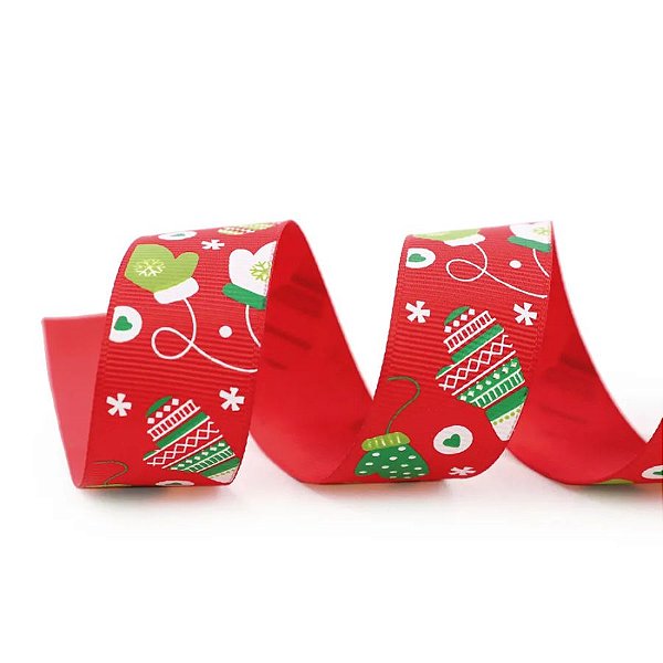 Fita Decorativa Aramada - Natal - 2,5x914cm   - 1 unidade - Cromus - Rizzo