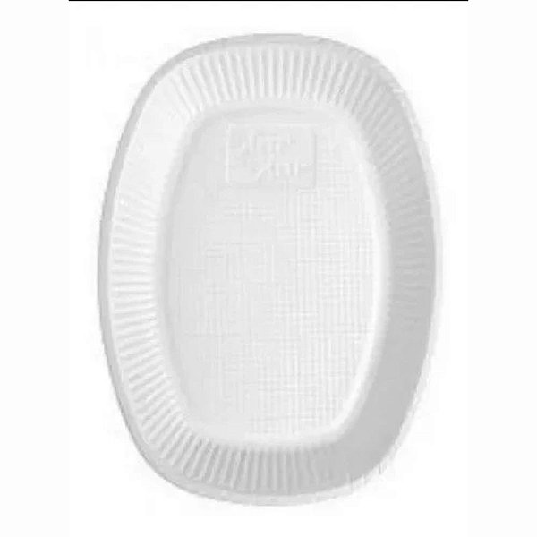 Travessa Média Descartável - Branca - 24cm - 10 unidades - Trik Trik - Rizzo