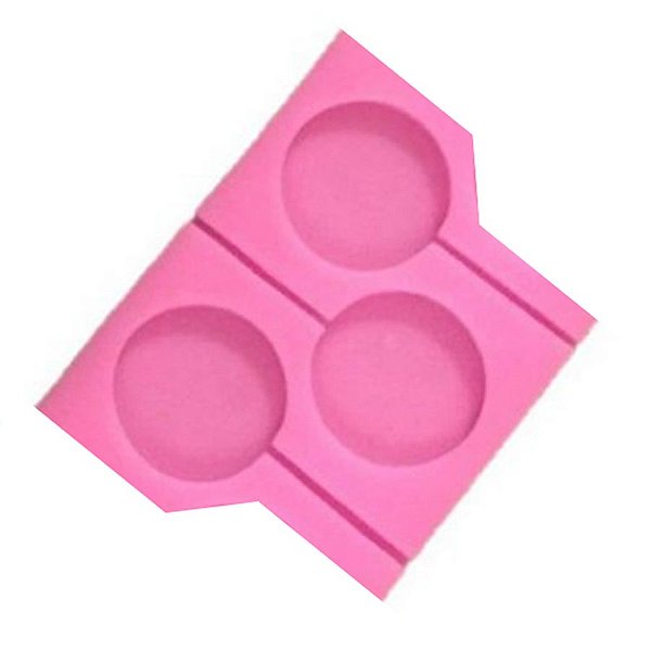 Molde de silicone Pirulito 3 cavidades S1003 Molds Planet Rizzo Confeitaria