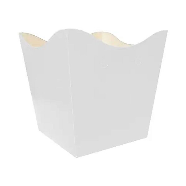 Cachepot de Papel - Branco - 9x7cm - 10 unidades - Rizzo