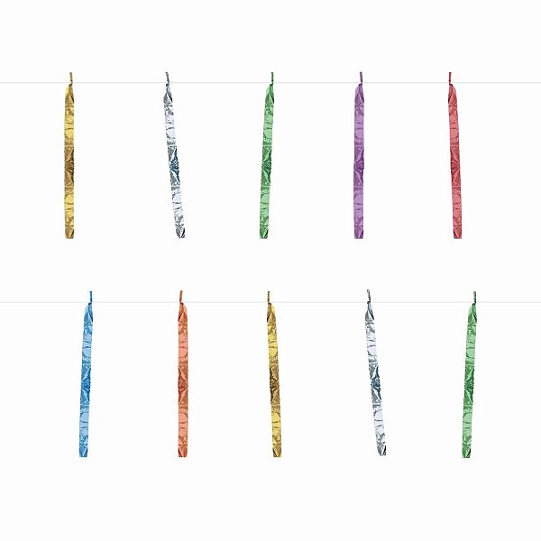 Varal de Fitas Decorativas - 10m - Multicolor - 1 unidade - Rizzo