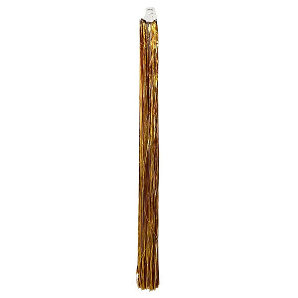 Chicote Metalizado Franja Carnaval 80cm - Dourado - 1 unidade - Rizzo