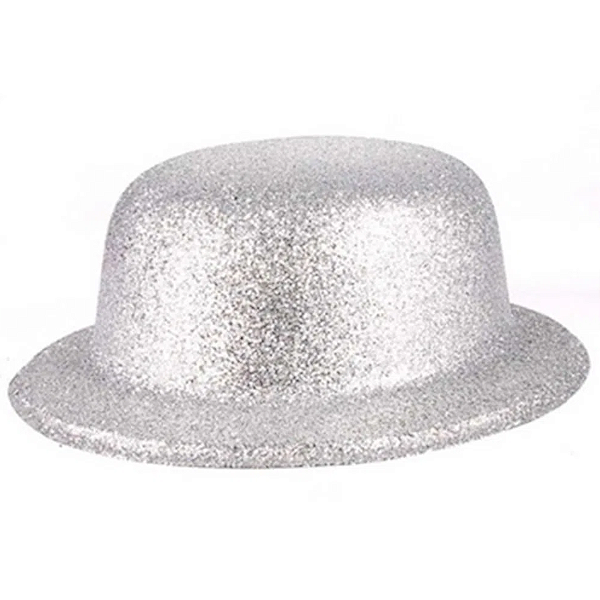 Adereço de Carnaval Chapéu Glitter Coquinho - Prata - Mod 6529 - 01 unidade - Rizzo