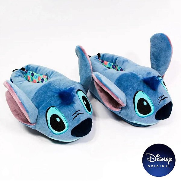 Pantufa Stitch Unissex - M 36/38 - Disney Original - 1 unidade - Zona Criativa - Rizzo