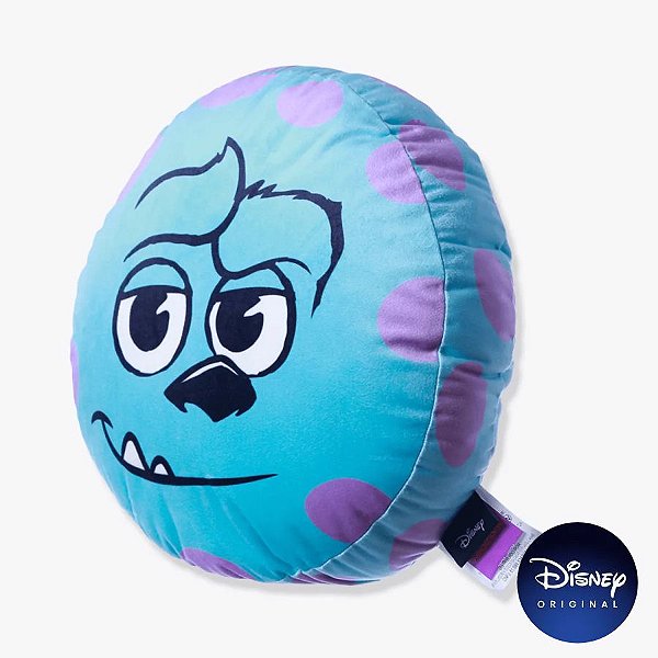 Almofada Redonda Sulley - 33cm - Disney Original - 1 unidade - Zona Criativa - Rizzo