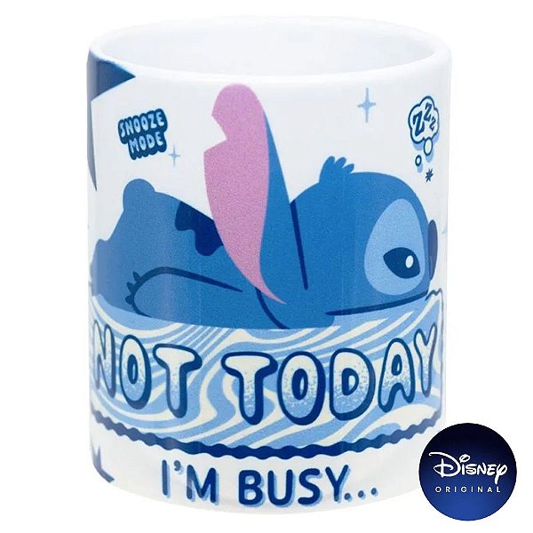 Caneca Pop New Gift Stitch Not Today - 350ml - Disney Original - 1 unidade - Zona Criativa - Rizzo