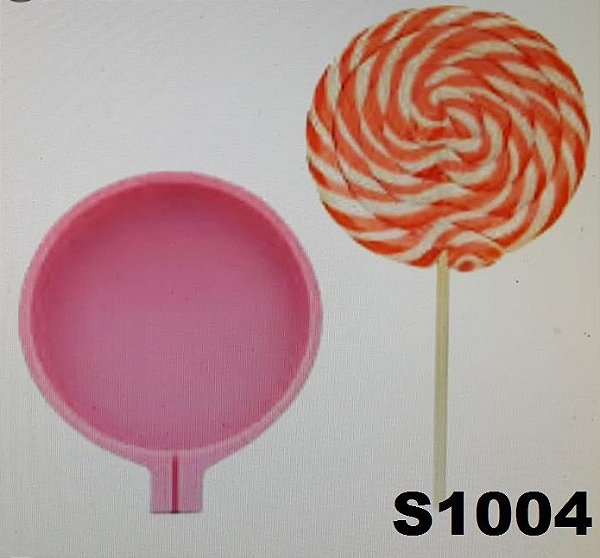 Molde de silicone Pirulito S1004 Molds Planet Rizzo Confeitaria