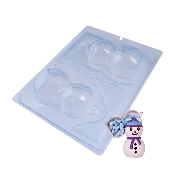Forma Especial de Acetato Boneco De Neve 3 Partes - Ref. 10495 - 1 unidade - BWB - Rizzo