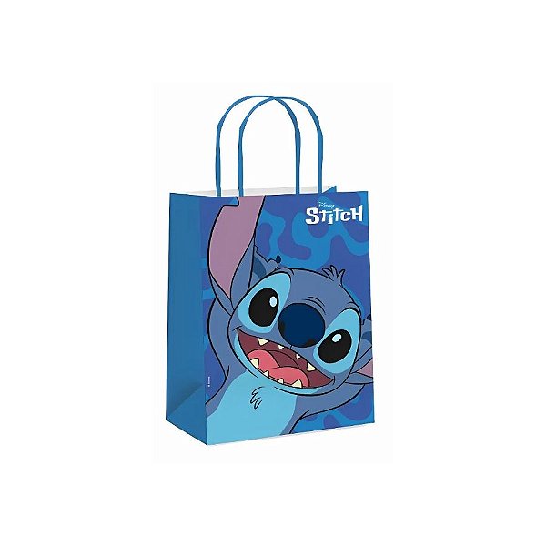 Sacola de Papel - Stitch - M 26x19,5x9,5cm - 10 unidades - Cromus - Rizzo
