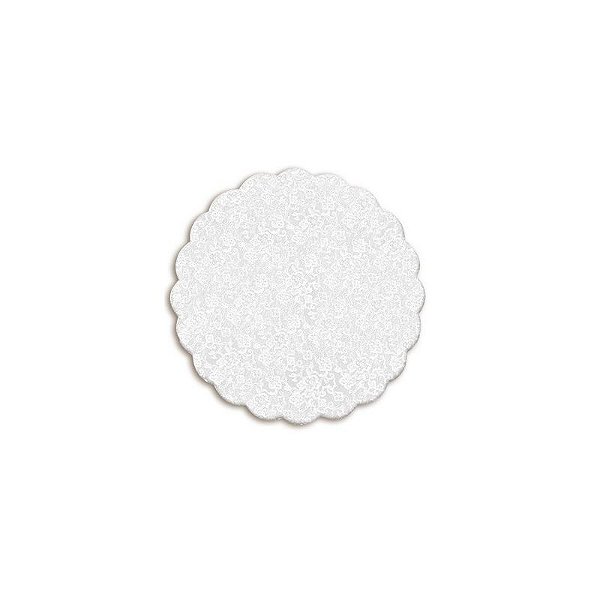 Fundo Rendado Redondo Branco 7cm (761100)- 100 unidades - Cromus - Rizzo Embalagens