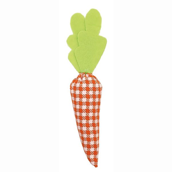 Enfeite Decorativo Páscoa - Cenoura Quadriculada - 18cm - 1 unidade - Cromus - Rizzo