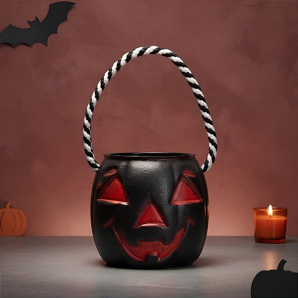 Cesta Caldeirão de Halloween Preta Pequena - 8cm - 1 unidade - Rizzo