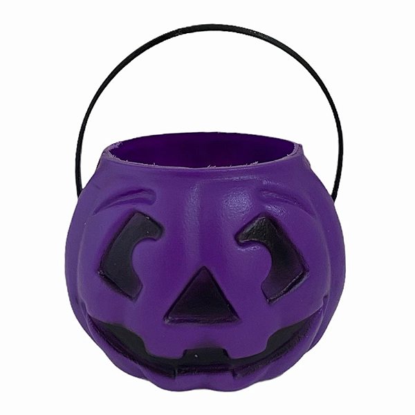 Cesta Abobora de Halloween Roxa Pequena - 9cm - 1 unidade - Rizzo