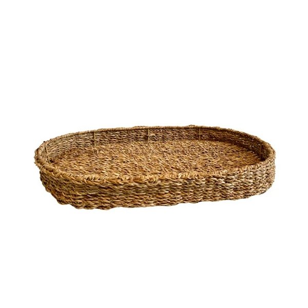 Bandeja Decorativa Itaipu De Seagrass - 70x40x8cm - 1 unidade - Rizzo