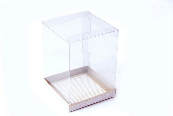 Caixa para Panetone 250g Renda Chic 12 cm com 5 un. Eluhe Rizzo Confeitaria