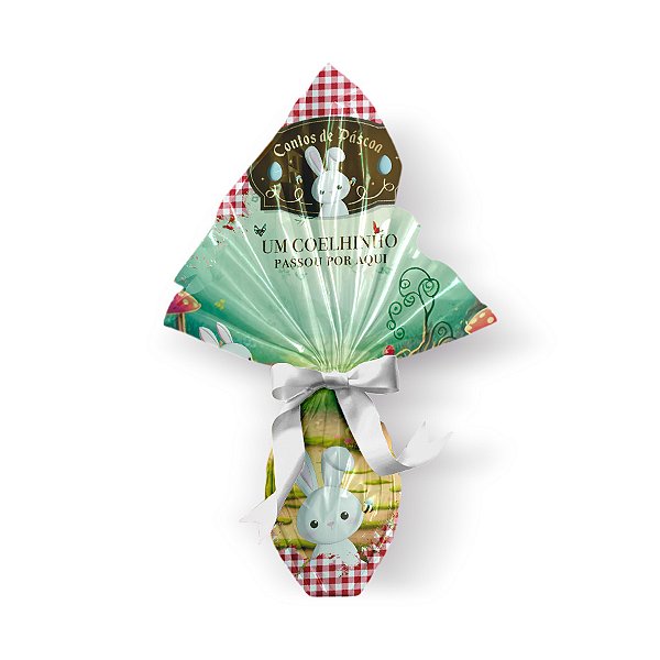 Saco Express 44x44cm para Ovos de 500g a 750g - Contos Páscoa Vermelho - 25 unidades - Cromus - Rizzo