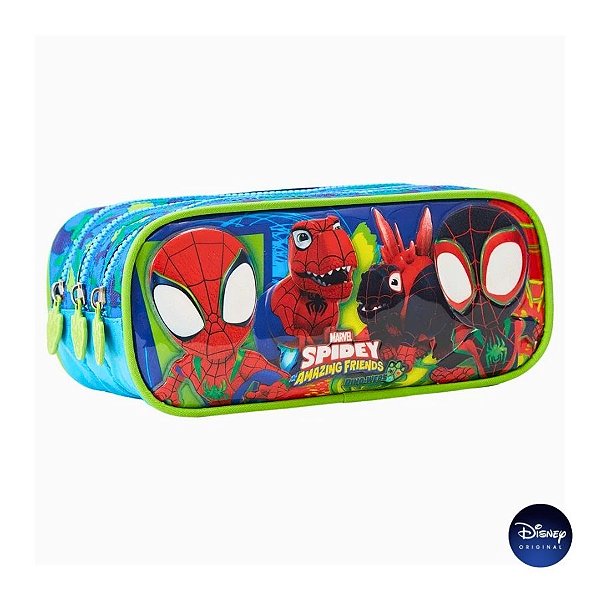 Estojo Triplo Com Zíper - Spidey - Disney Original - 1 unidade - Rizzo