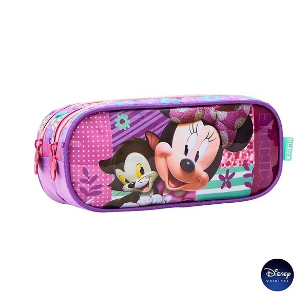 Estojo Duplo Com Zíper - Minnie - Disney Original - 1 unidade - Rizzo