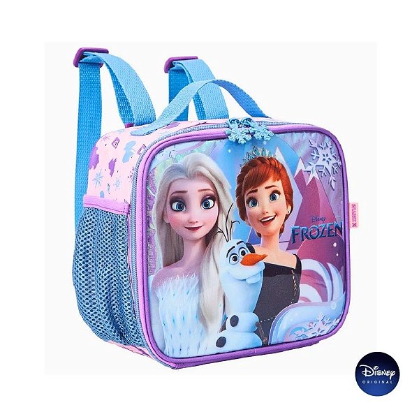 Lancheira Térmica Escolar Com Zíper - Frozen - Disney Original - 1 unidade - Rizzo